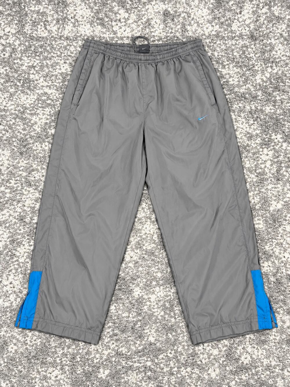 Nike Gray and Blue Windbreaker Track Pants